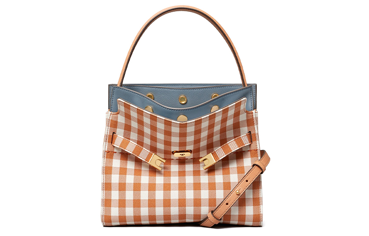 

Сумка через плечо Lee Radziwill из кожи светло-голубого цвета Tory Burch