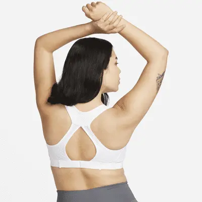

Спортивный бюстгальтер Nike Swoosh, цвет White/White/White/Black