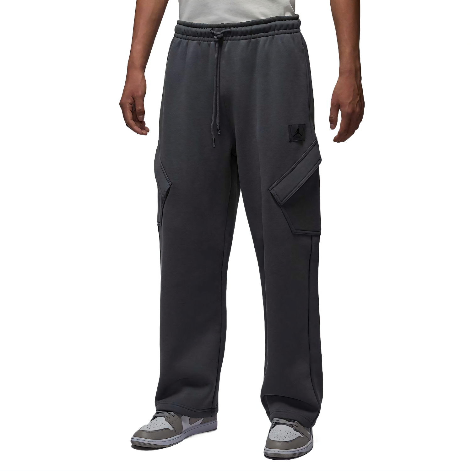 

Флисовые повседневные брюки Flight для мужчин Jordan, серый/черный