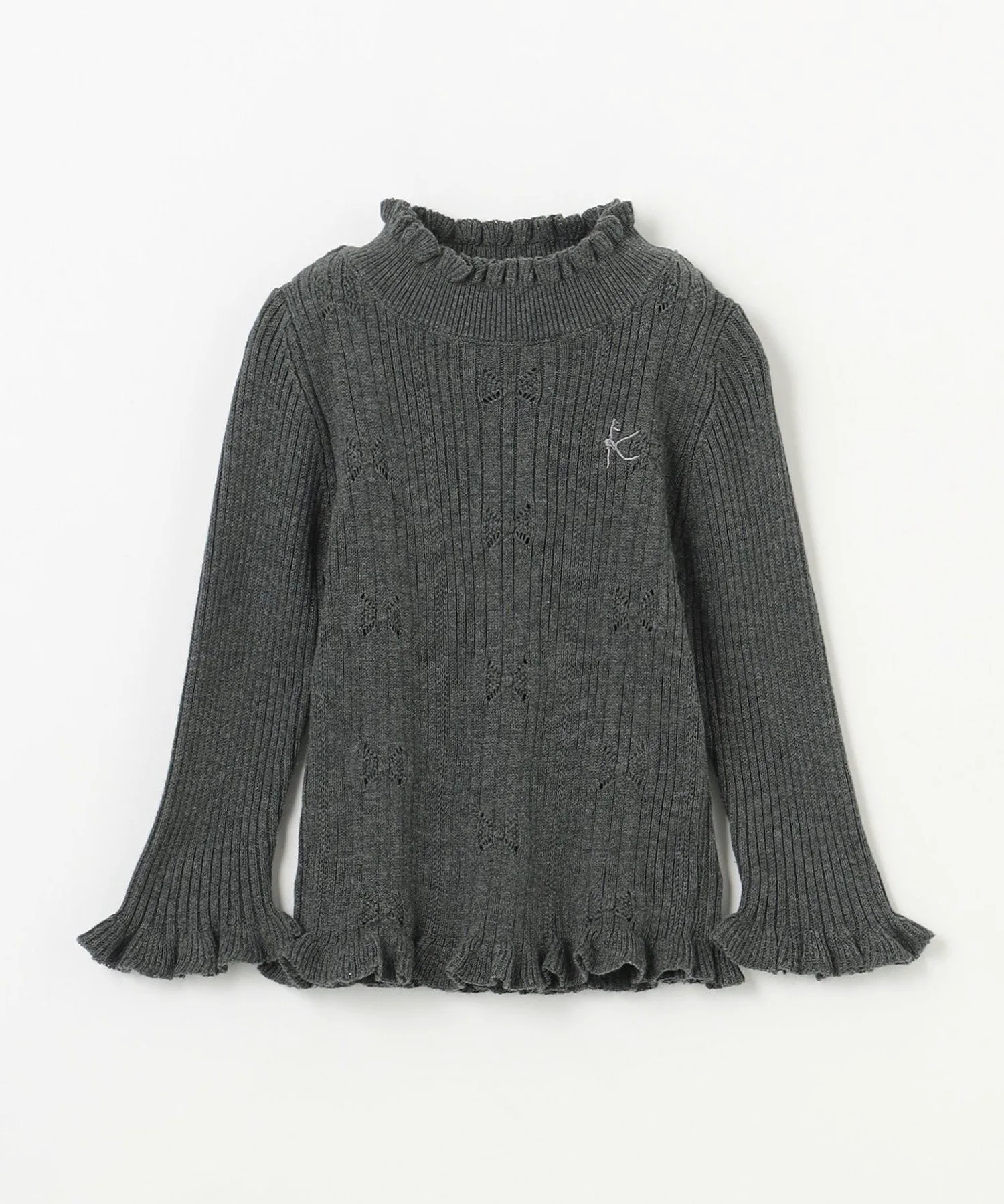 Свитер [90-100 см] Вязание в рубчик Kids Suite, Charcoal type [004]