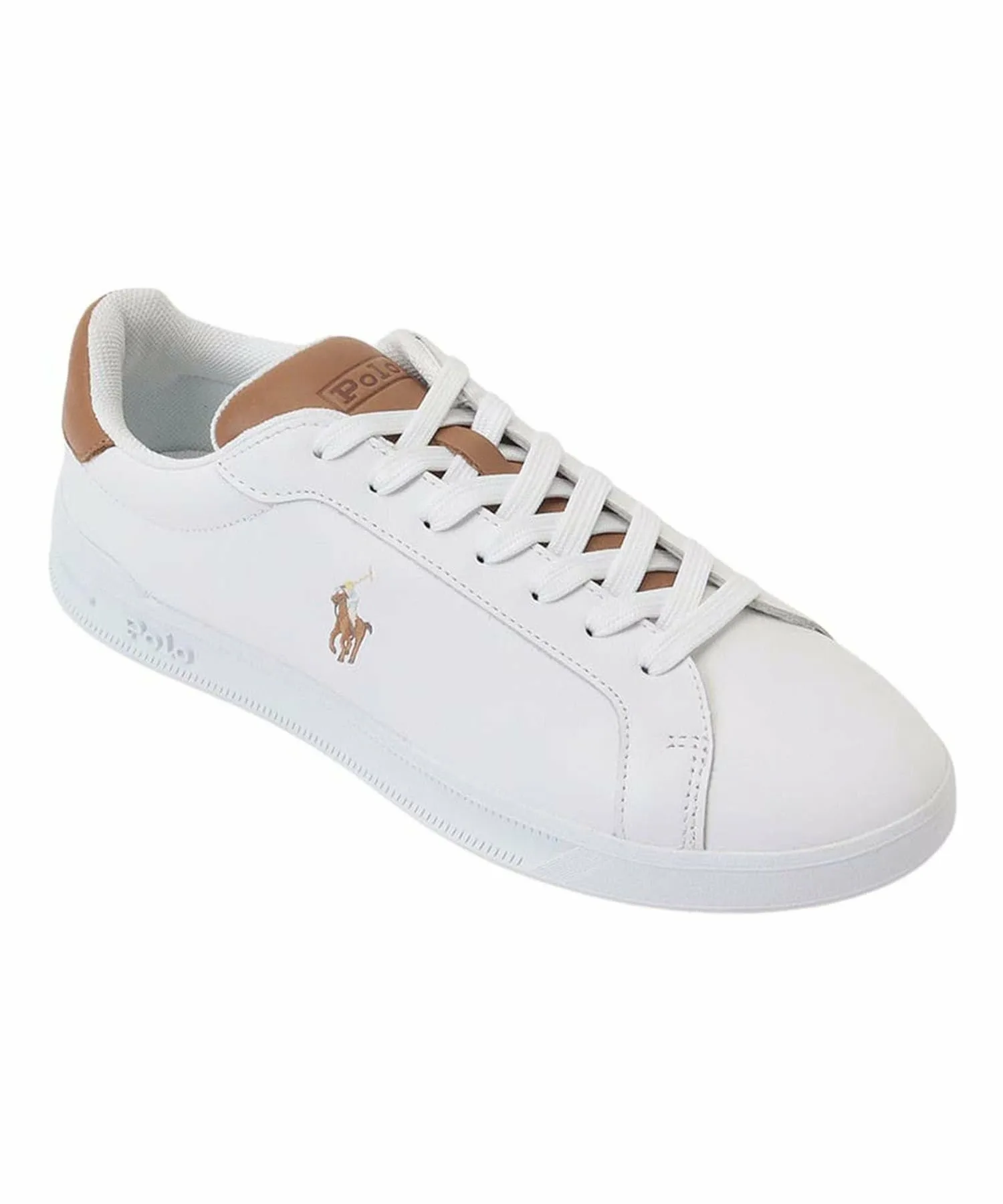 Кроссовки Polo Ralph Lauren RA56 Heritage Court 2 белого и бежевого цвета Polo Ralph Lauren, White Tan