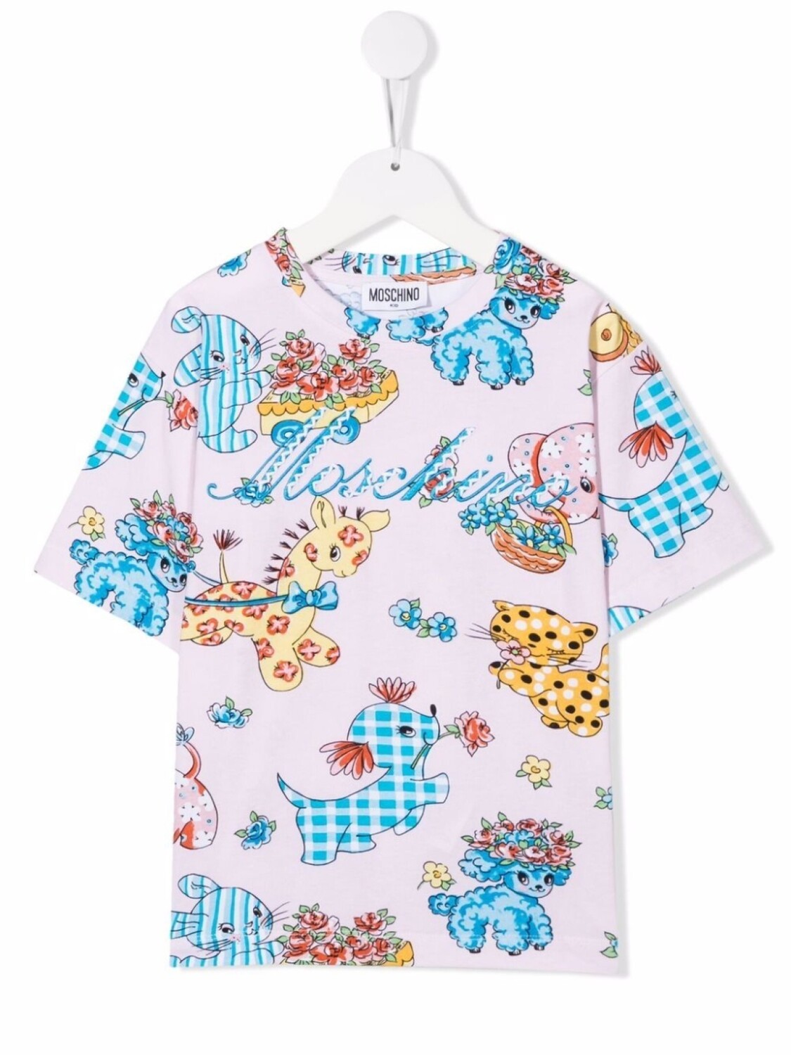 

Moschino Kids футболка с принтом, розовый