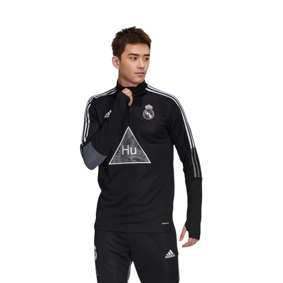 Real Madrid CF Толстовка мужская черная/серая Adidas, черный — фото 3