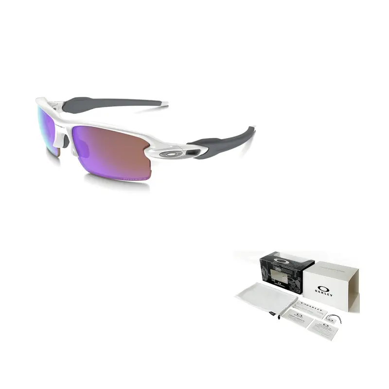 

Oakley Пластиковые солнцезащитные очки TR/Memory нестандартной формы унисекс белые, White