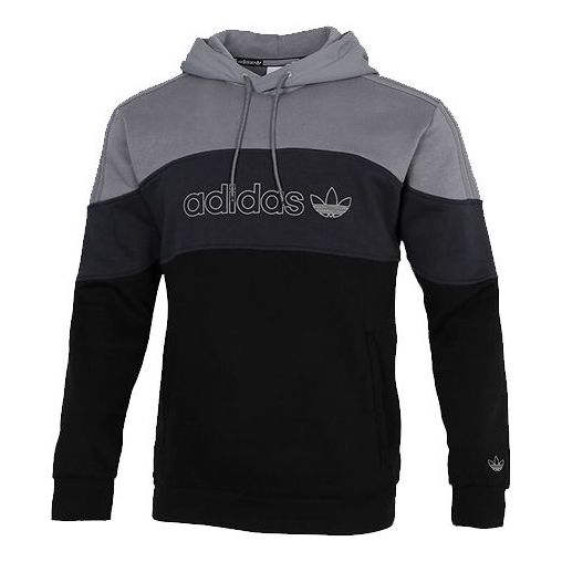 

Толстовка originals colorblock fleece lined stay warm gray black Adidas, черный