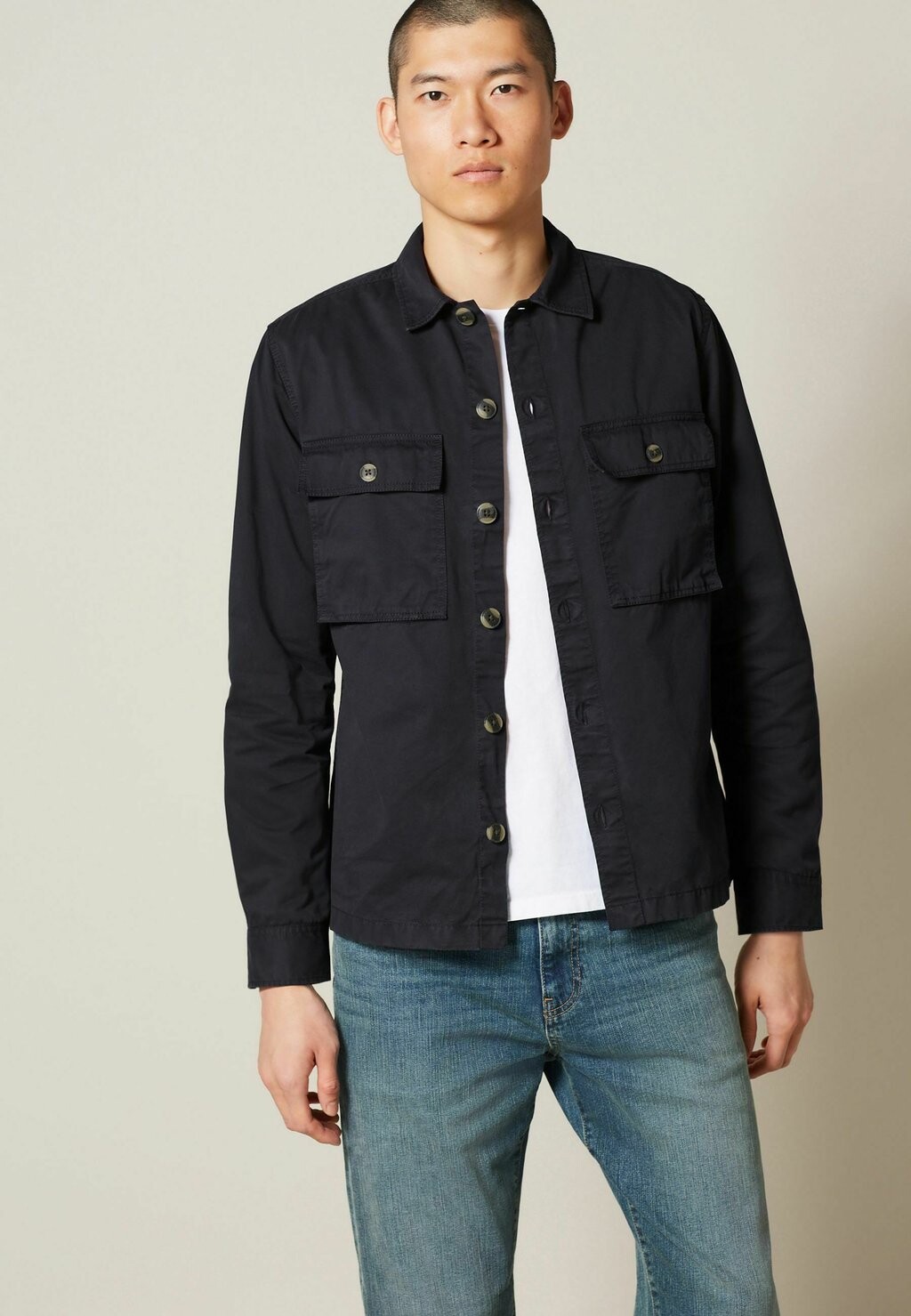 

Рубашка TWIN POCKET SHACKET Next, синий