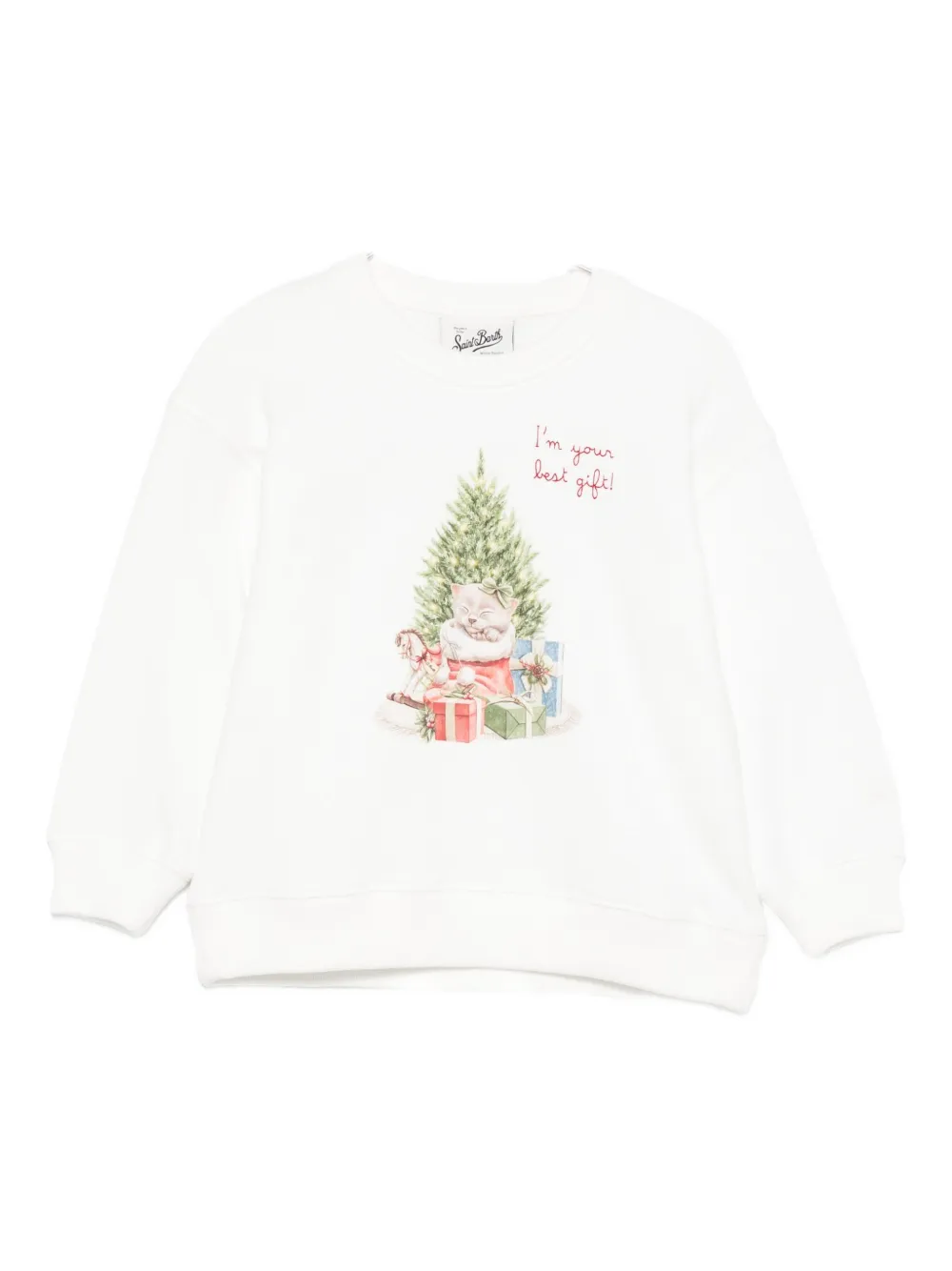 

Свитер с графическим принтом Mc2 Saint Barth Kids, белый