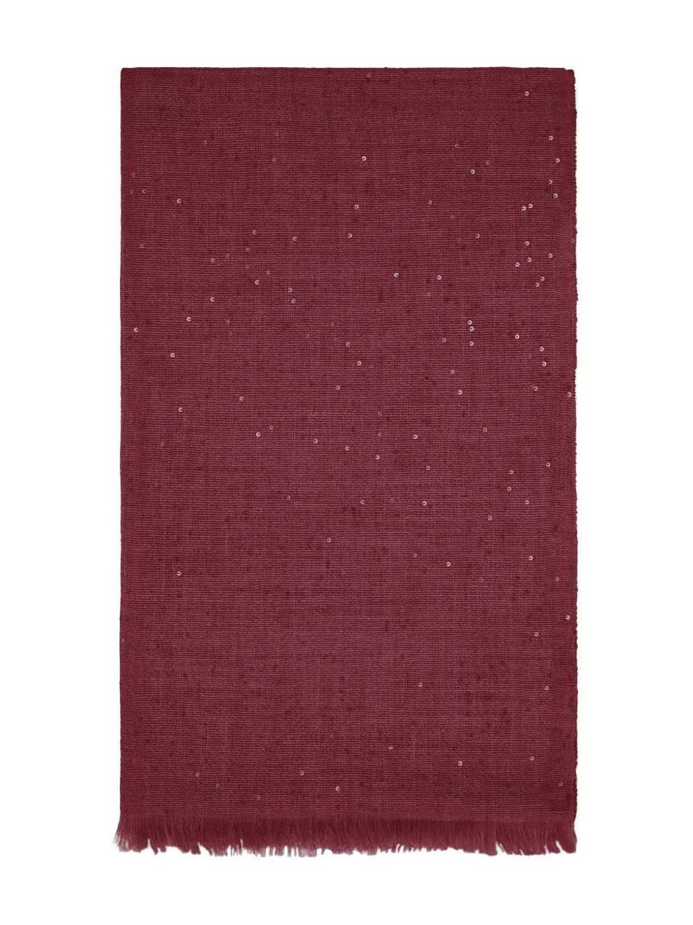 

Шарф с пайетками и бахромой Brunello Cucinelli, красный