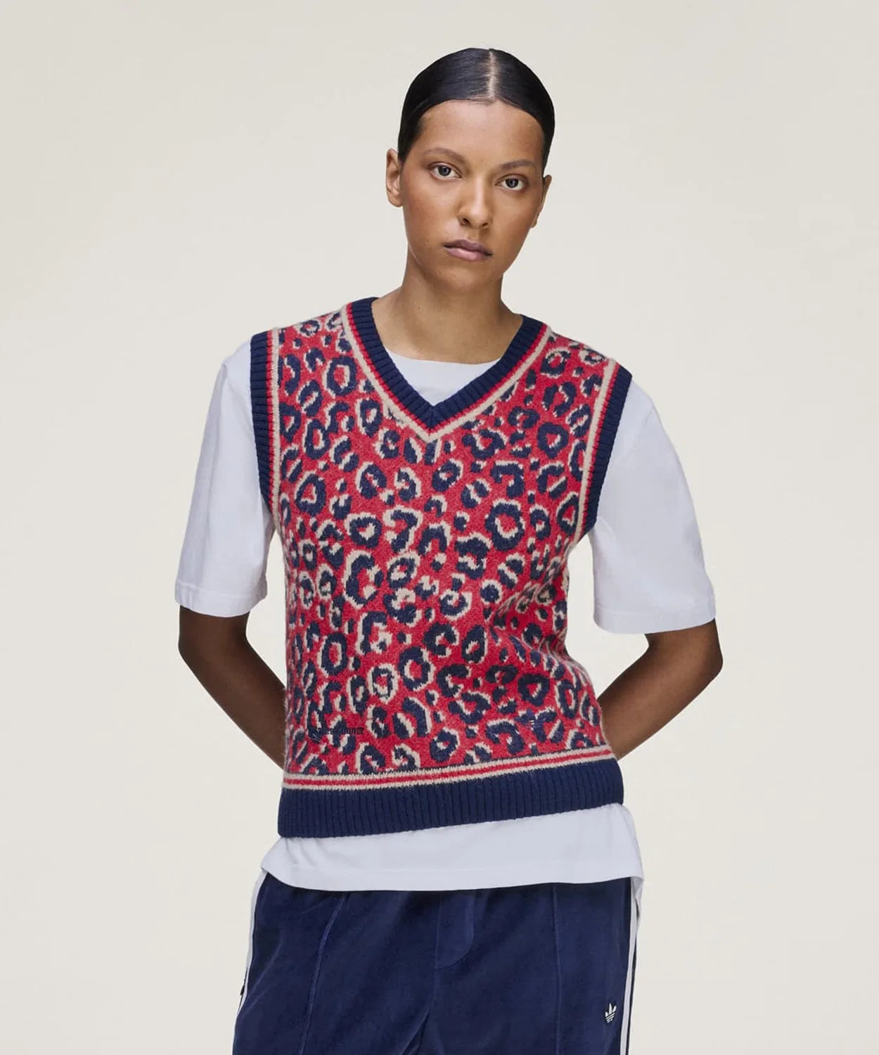 Жилет трикотажный adidas Originals by Wales Bonner, синий