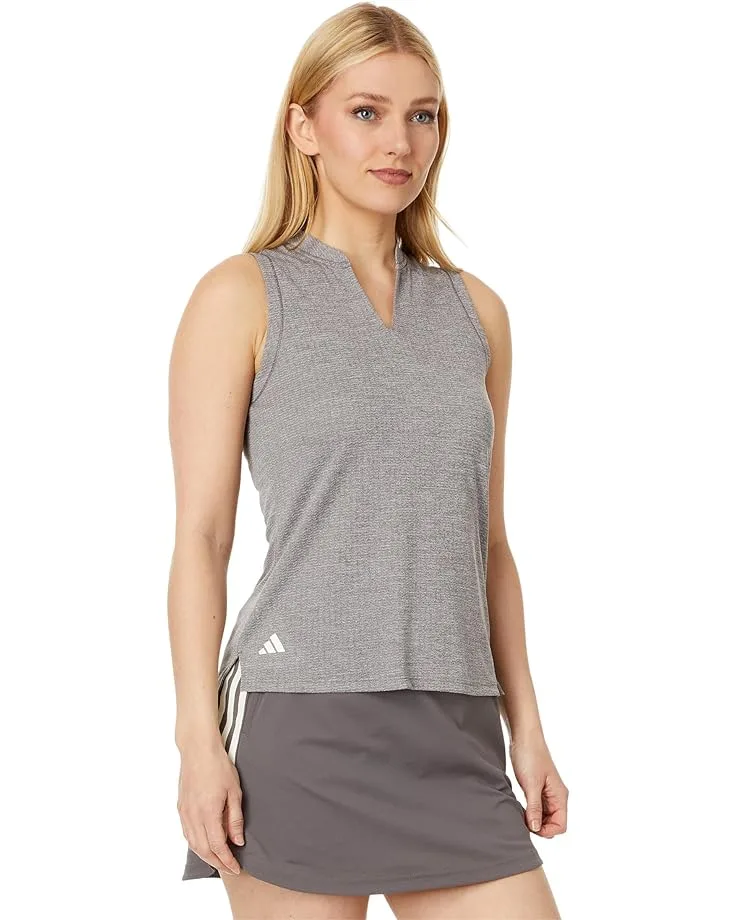 Поло Adidas Golf Ultimate365 Textured Sleeveless Polo, Charcoal