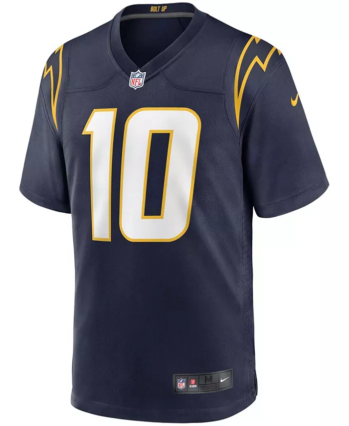 Мужская альтернативная игровая футболка Джастина Герберта Los Angeles Chargers Nike, белый — фото 4