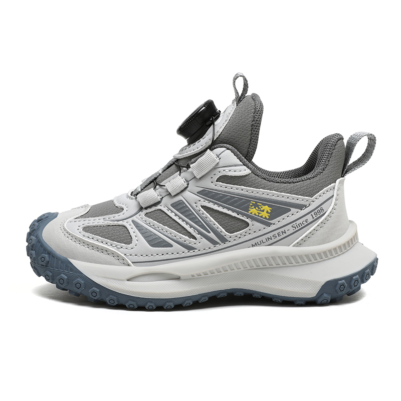 

Детские баскетбольные кроссовки с низким верхом, противоскользящие, устойчивые к истиранию и отскоку, водонепроницаемые Mulinsen, серый