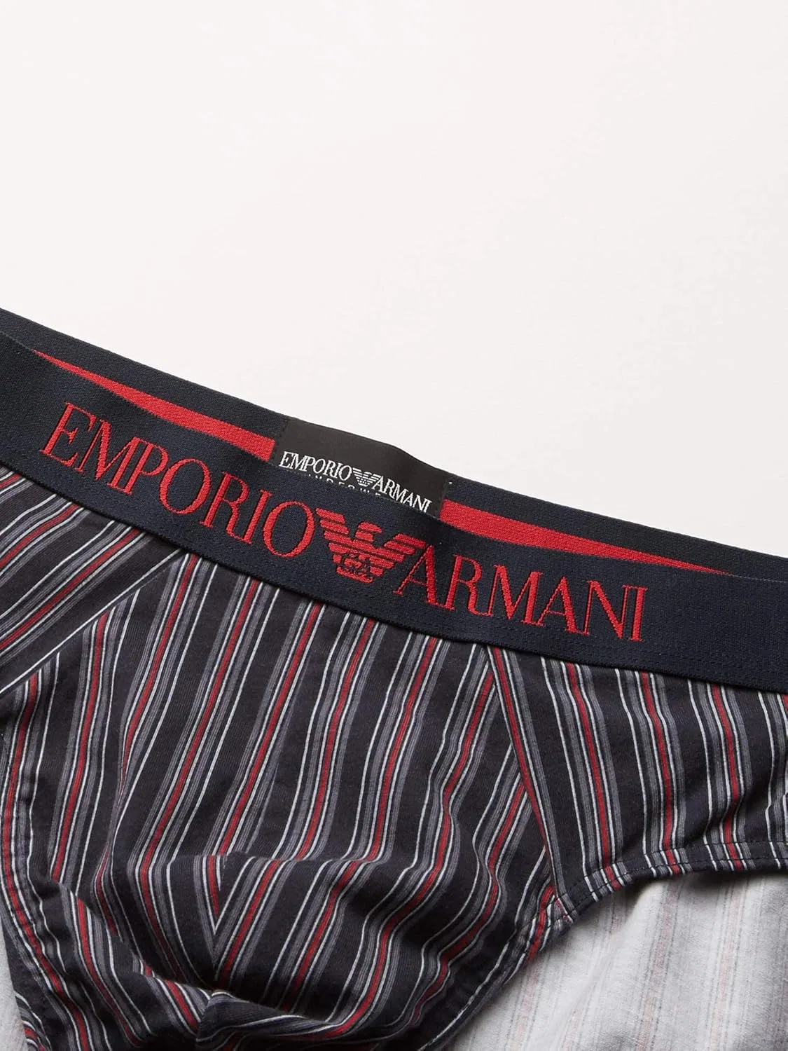 Боксеры Emporio Armani, Вертикальная полоска Marine-ruby/Marine — фото 2