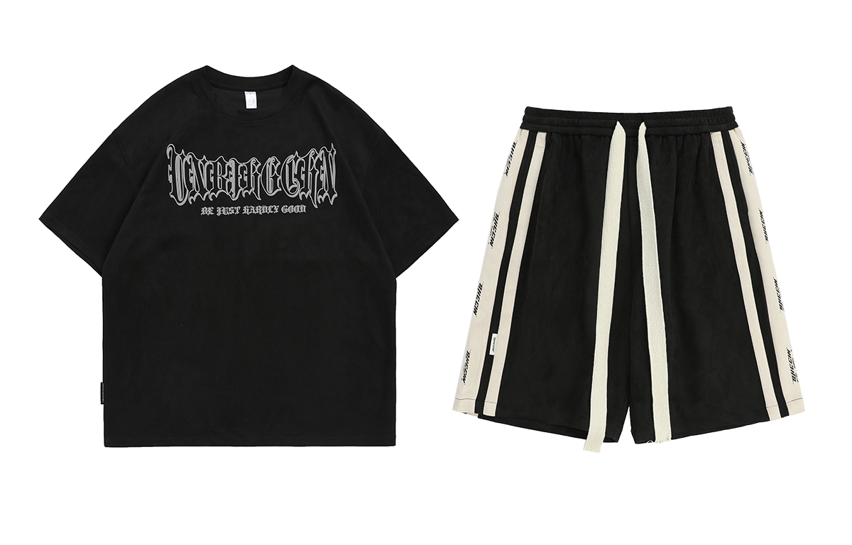 

Повседневная спортивная одежда, унисекс, круглый вырез, умеренный размер Bjhg, черный top+черный pants