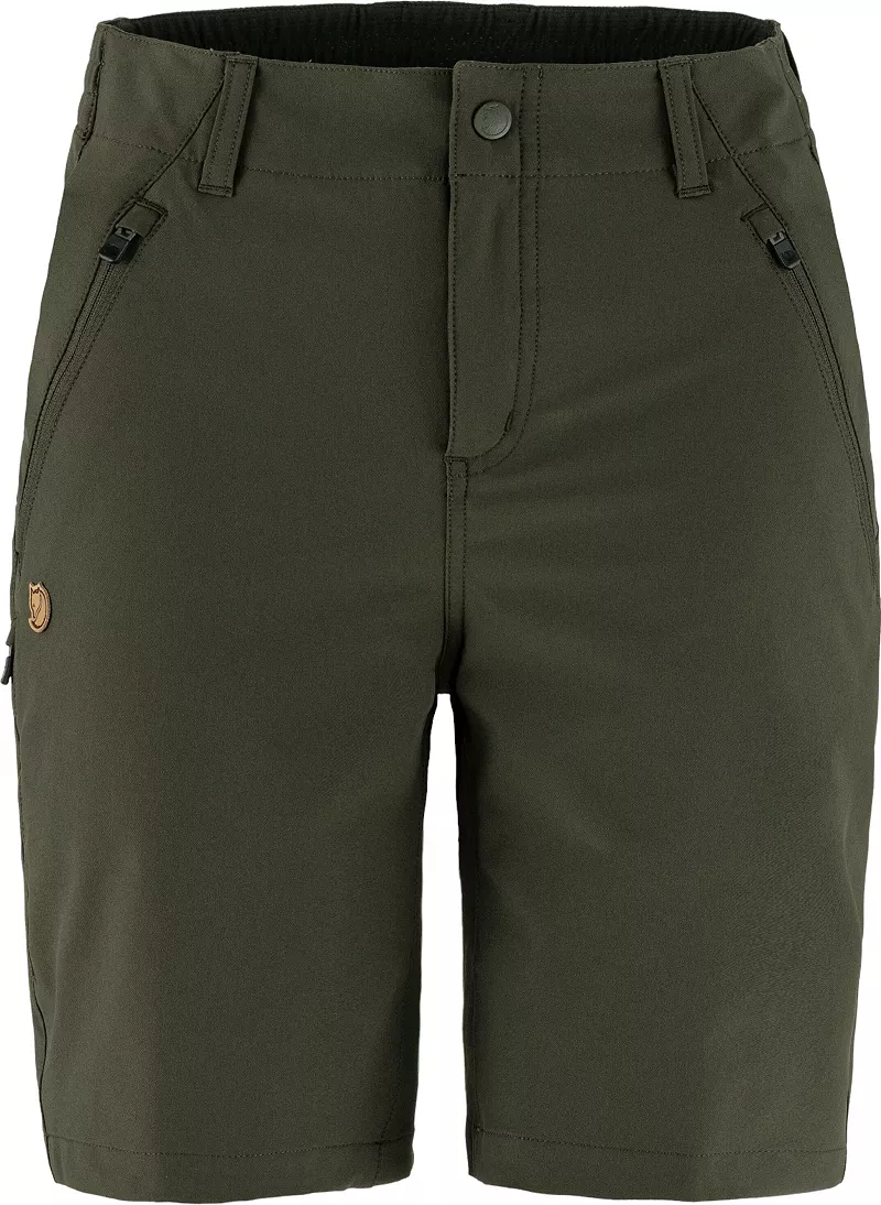 

Женские эластичные шорты Fjallraven Abisko Trail, цвет Deep Forest