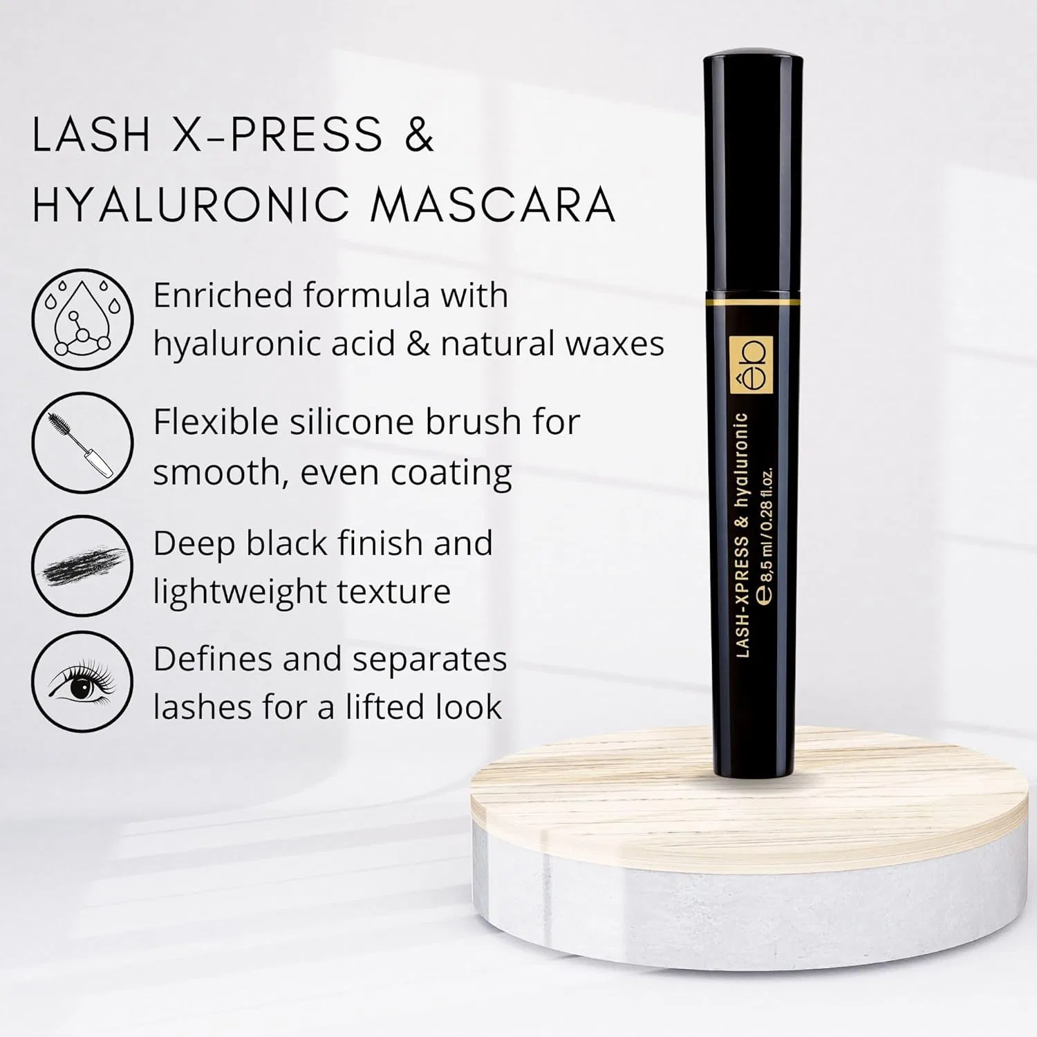 Тушь для ресниц «Lash-Xpress and Hyaluronic» от Etre Belle, черная, 8.5 мл Êb Être Belle — фото 2