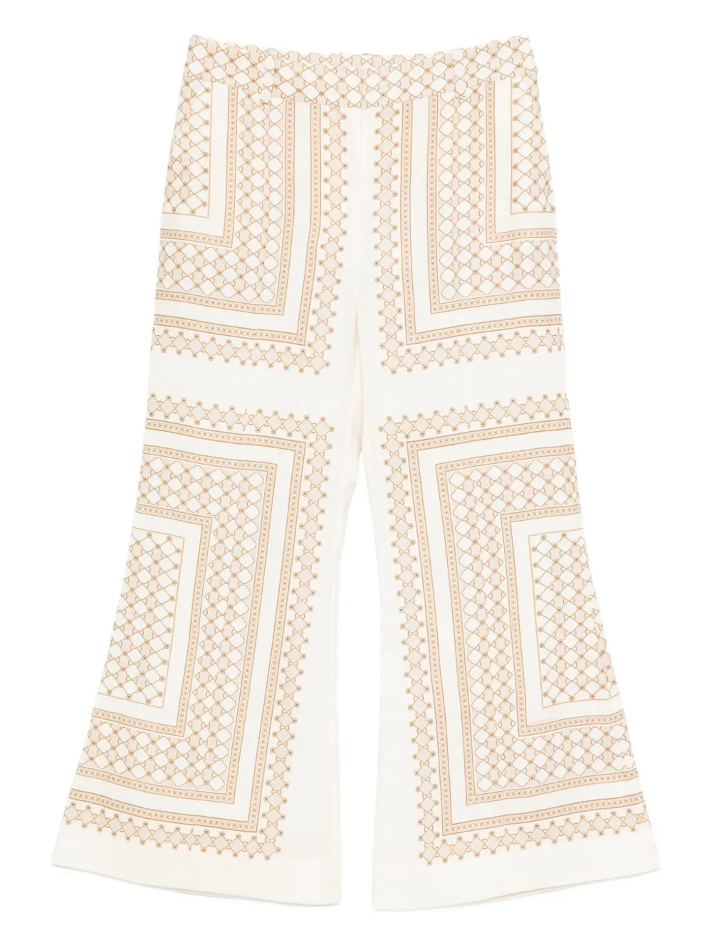 

Расклешенные брюки с геометричным принтом ZIMMERMANN, нейтральный