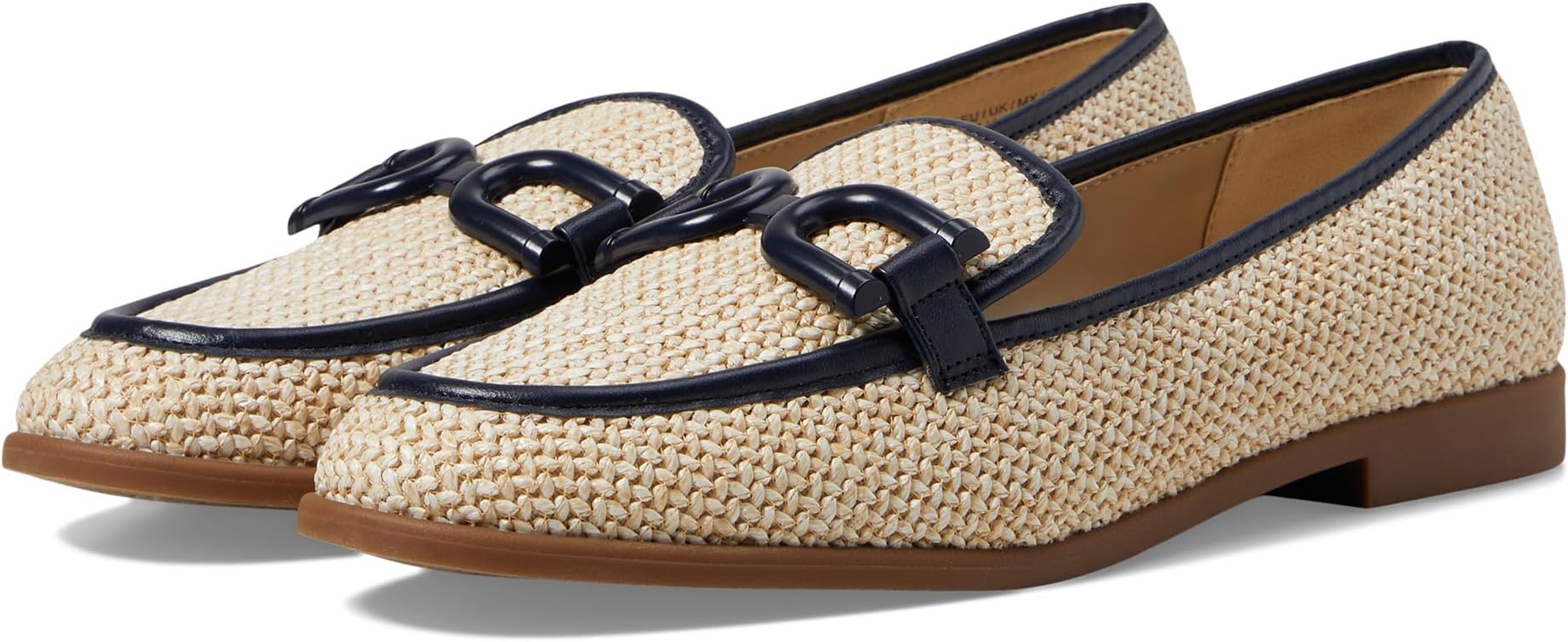 Лоферы Kenneth Cole New York Linda Bit, Natural/Navy Raffia