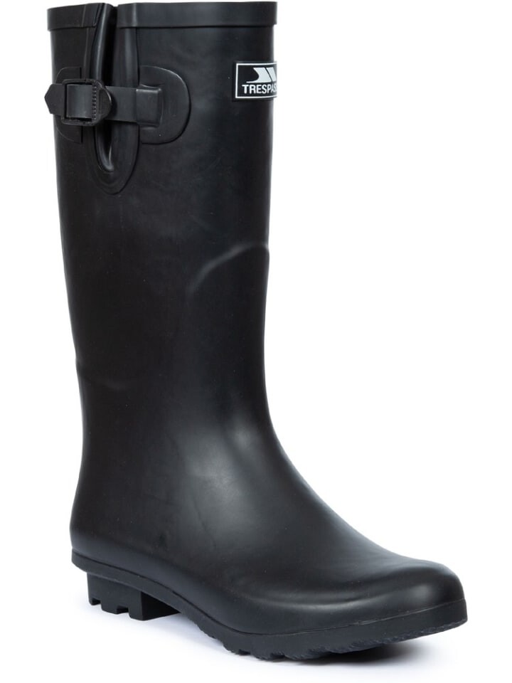 Женские резиновые сапоги Aigle высокие на каблуке, черный