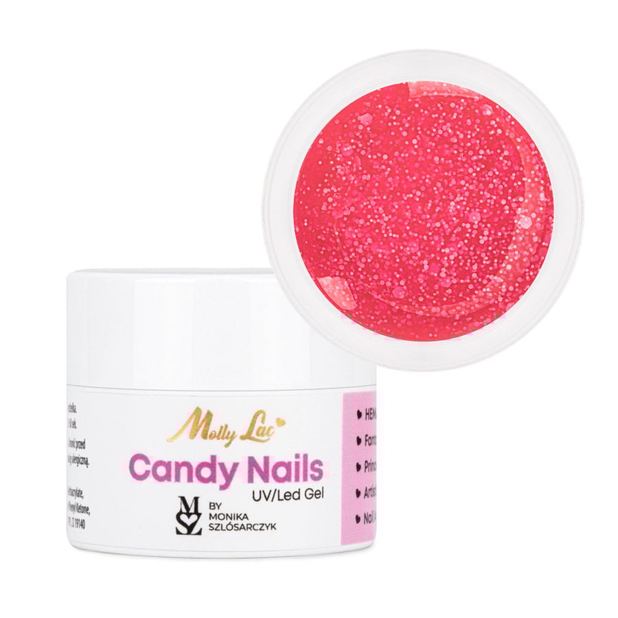 

Гель для нейл-арта MollyLac от Monika Szlósarczyk Candy Pink, 5 г