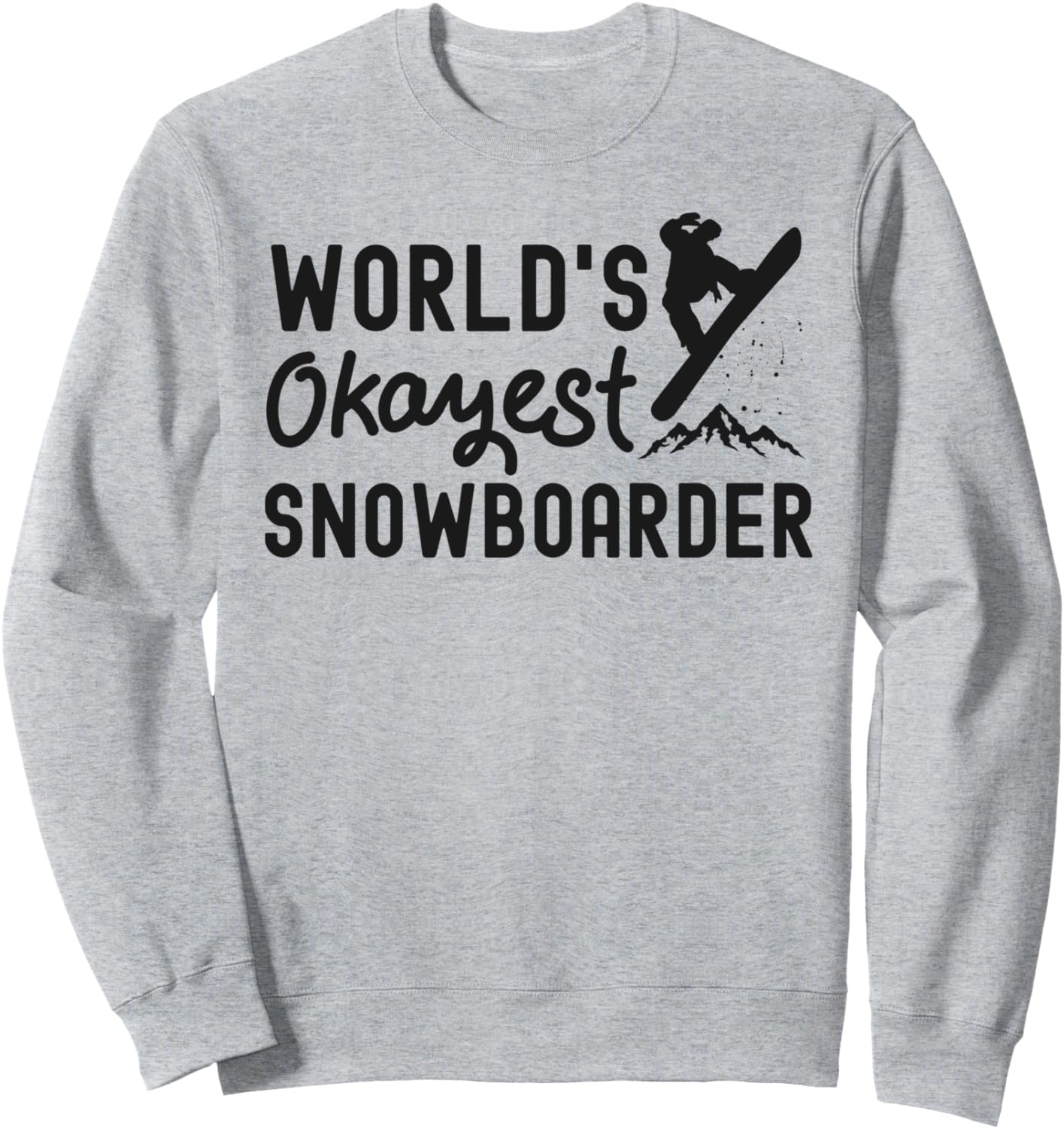 

Сноуборд, толстовка Самый обычный сноубордист в мире Snowboard Snowboarder Winter Hs0, серый