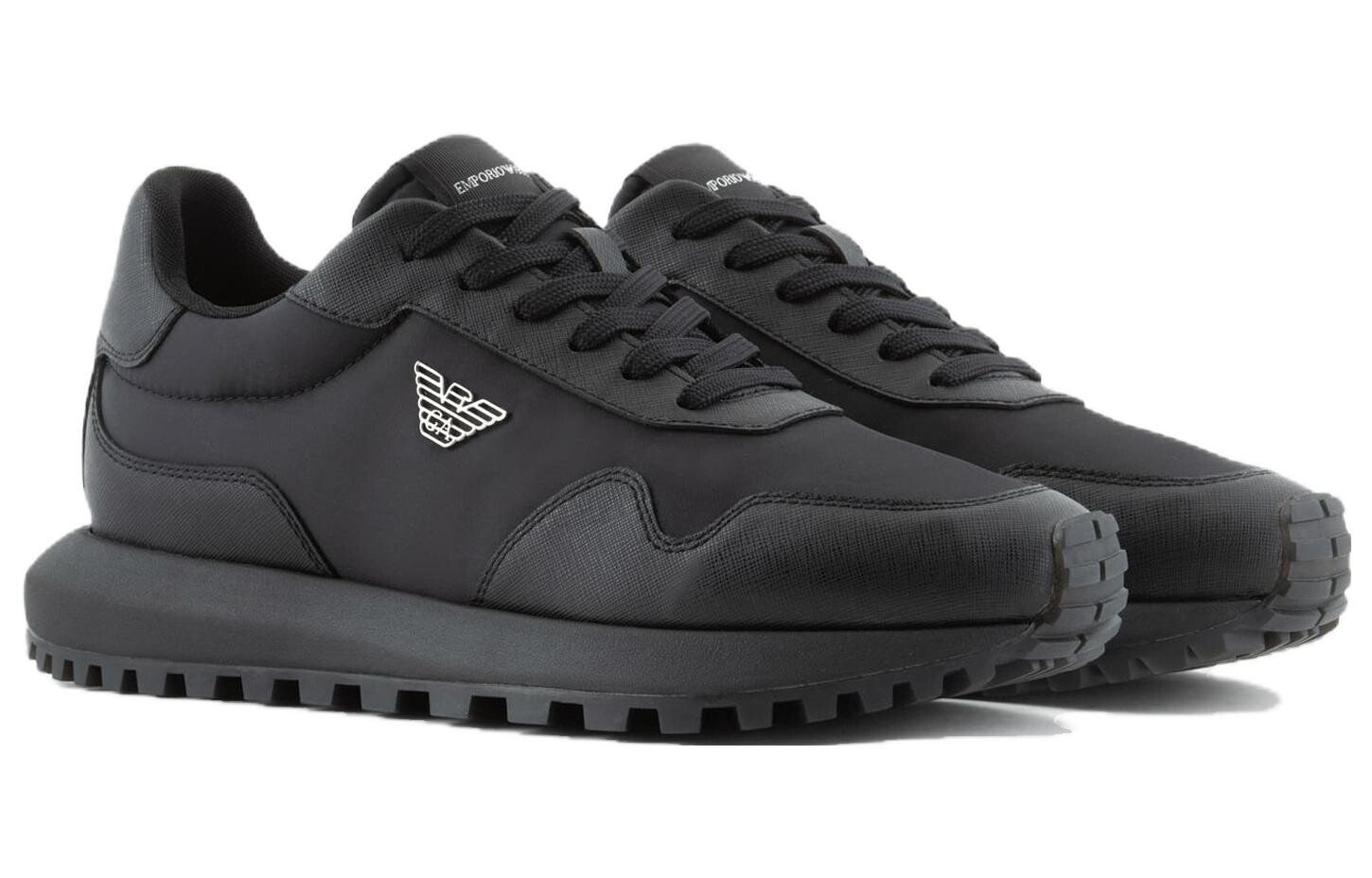 Кроссовки EMPORIO ARMANI Lifestyle Shoes Men Low-top Black, черный — фото 2