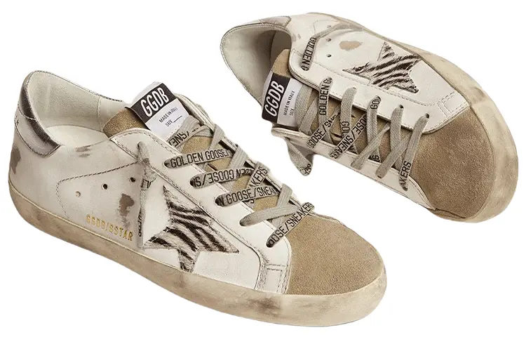 Кроссовки для скейтбординга Super-Star женские, низкие, белые Golden Goose — фото 3