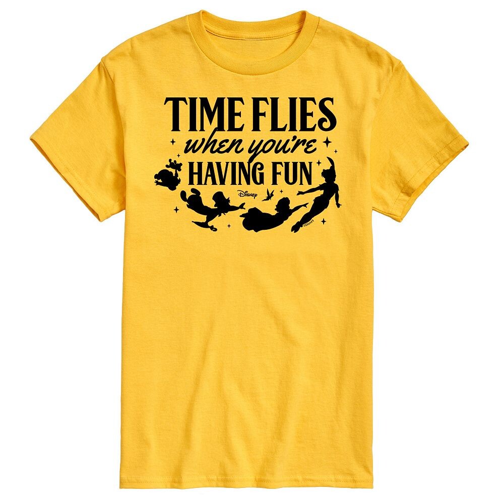 

Мужская футболка с рисунком «Питер Пэн» Disney's Time Flies, желтый