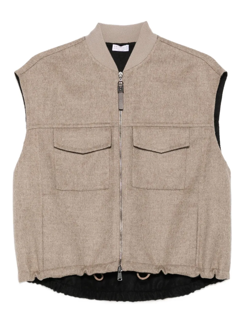 

Жилет из вирджинской шерсти Brunello Cucinelli, коричневый
