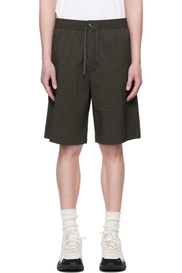 

Эластичные бермуды Maison Kitsuné, зеленый
