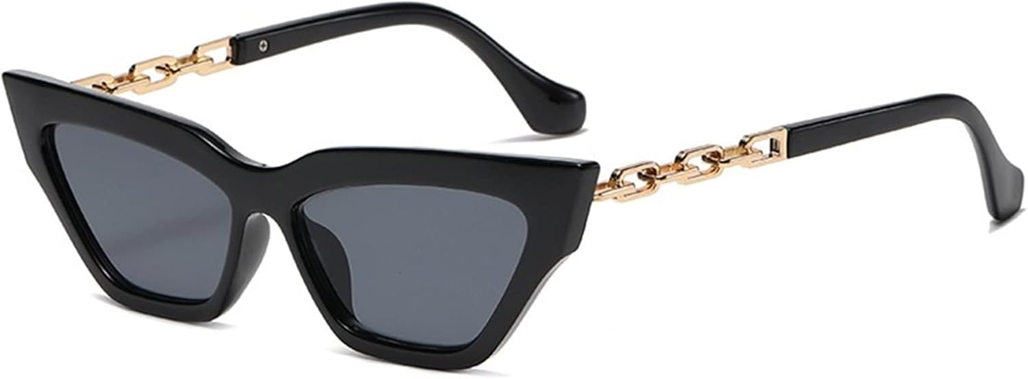 

Солнцезащитные очки с металлической цепочкой, модель 2026, для мужчин и женщин, маленькая оправа, «кошачий глаз», солнцезащитные очки (цвет: D, размер: средний) MTZJH, One Color