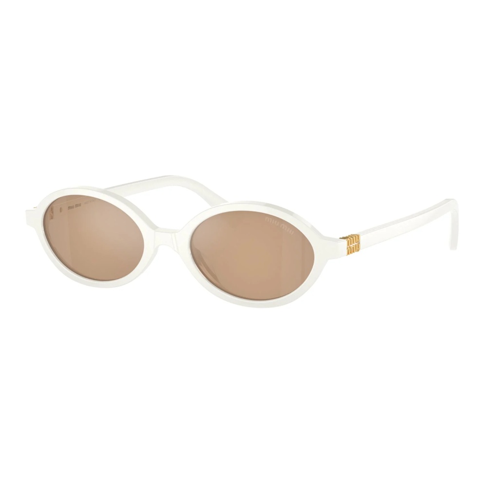 

MIU MIU Солнцезащитные очки овальной формы Eyewear Oval Frame, White