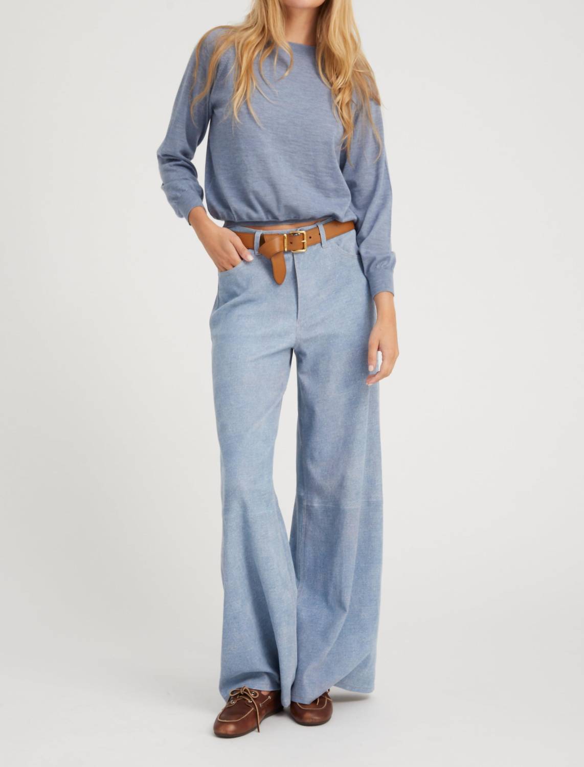 

Женские джинсы с пятью карманами и расклешенными штанинами SPRWMN, Denim