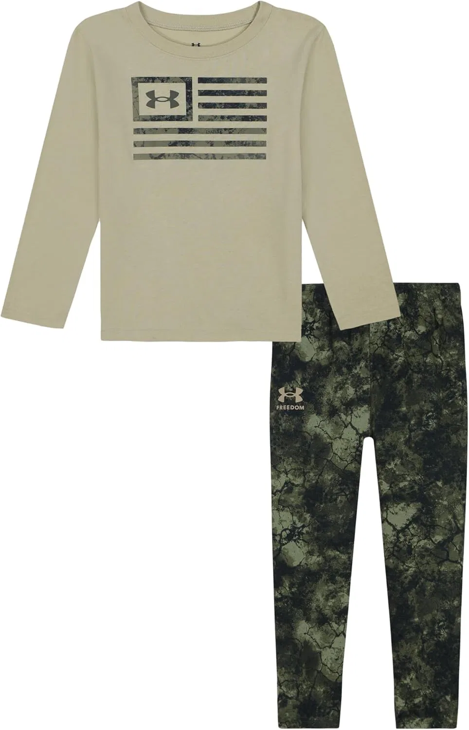 Детский спортивный костюм из флиса и футболки, Under Armour, Desert Sand