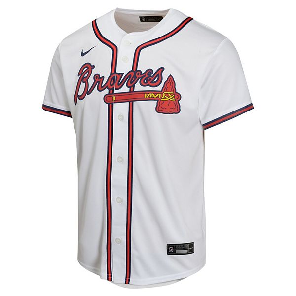 Футболка Atlanta Braves Youth Austin Riley белая домашняя игровая Nike — фото 3