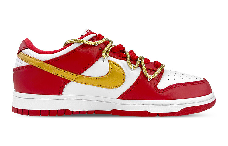 

Кроссовки Nike Dunk Skateboard Shoes Unisex Low-Top Red/Gold