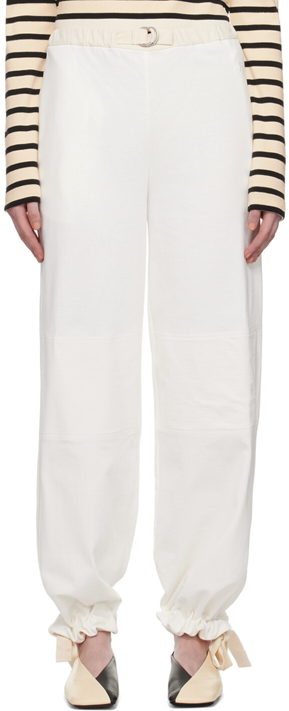 

Белые брюки с поясом Jil Sander