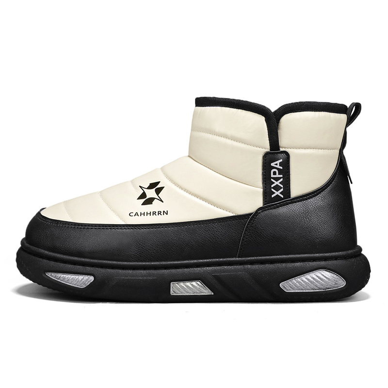 

CAHHRRN Тёплые короткие зимние сапоги унисекс бежевые, цвет Beige