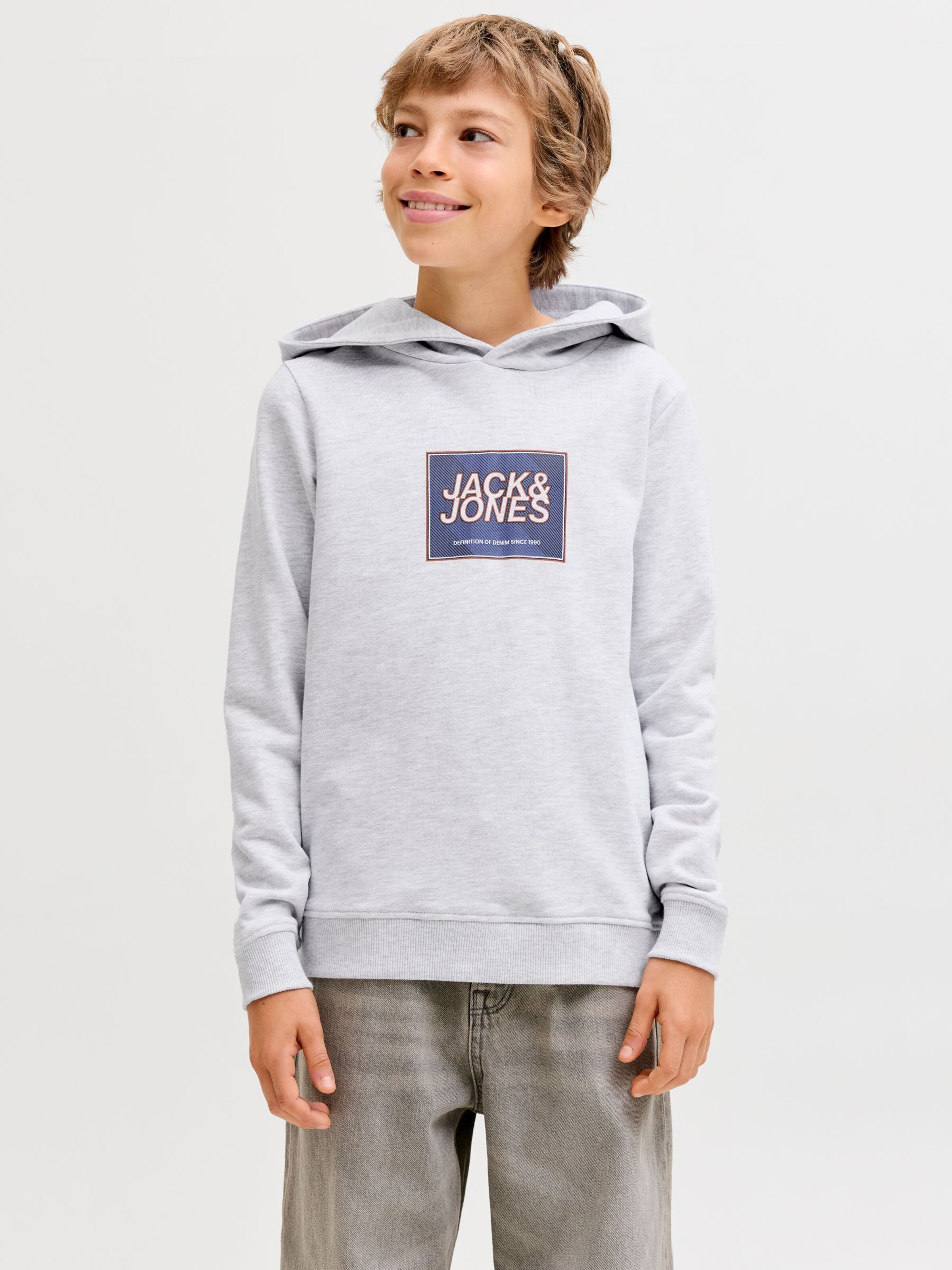 Jack & Jones Junior Толстовка в крапинку белого цвета — фото 3