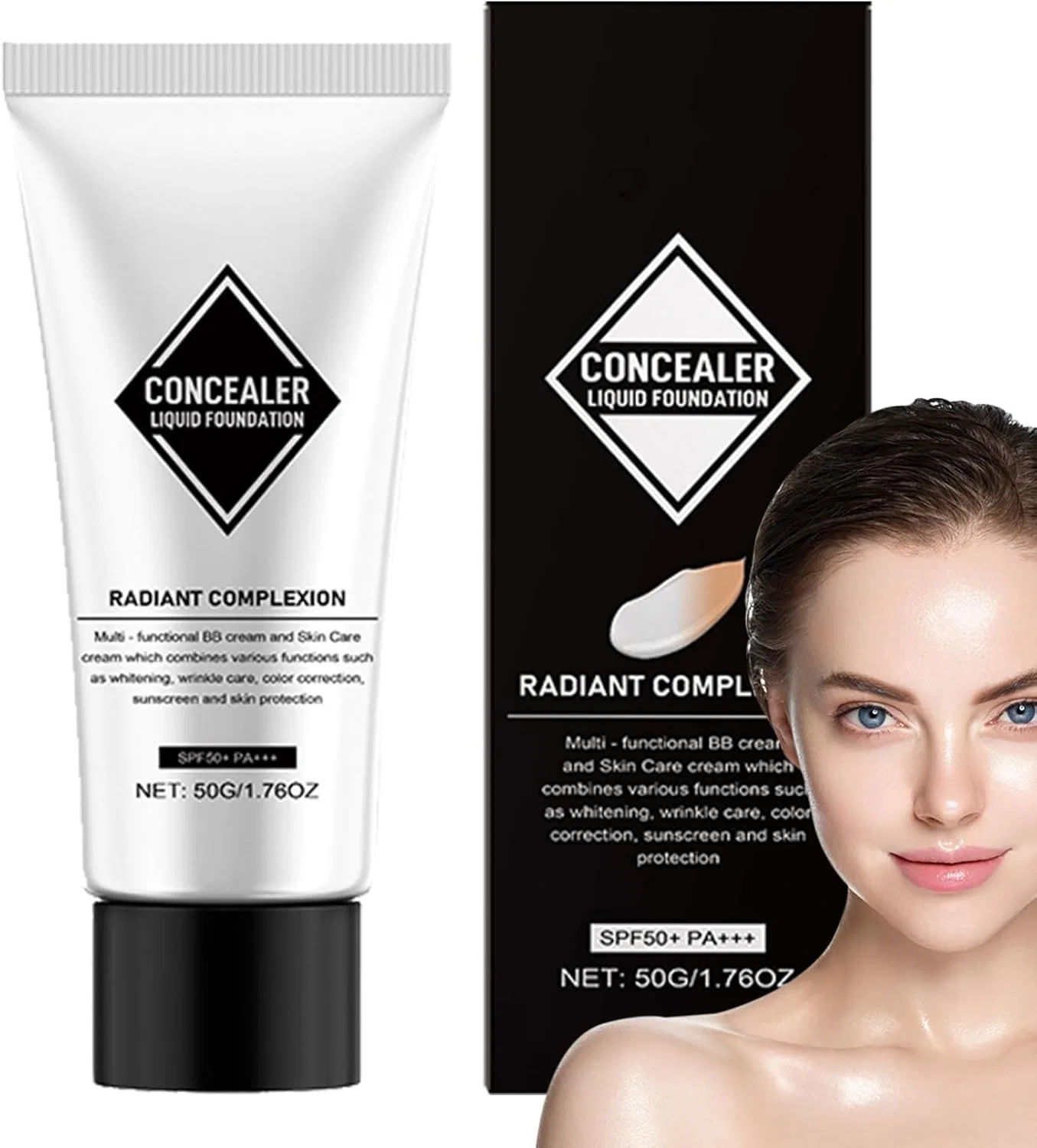 Консилер-основа Full Coverage с SPF 50+, 1.76 унции, белый