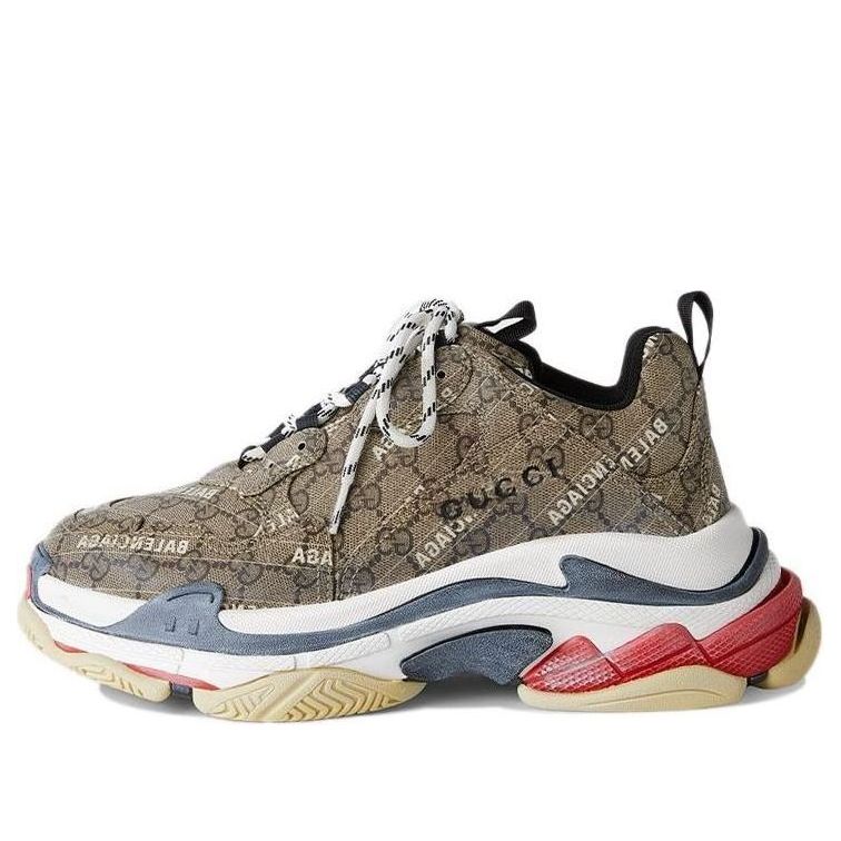 

Кроссовки Balenciaga x Gucci Triple S Sneaker 'The Hacker Project Beige' 681066-ULZ10-9795, бежевый