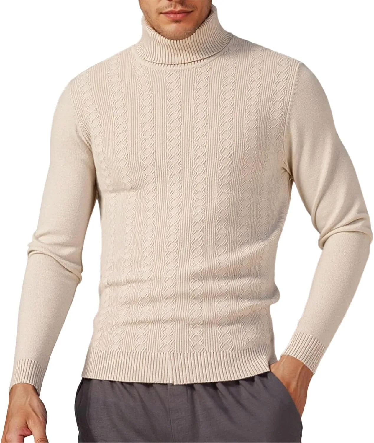 

Мужской водолазка вязаный пуловер