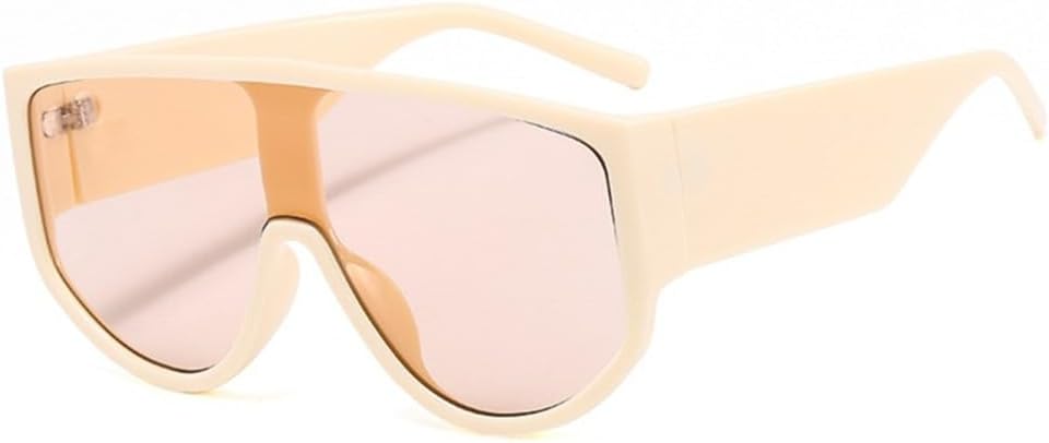

Солнцезащитные очки Shield Big Frame Oversized для женщин и мужчин, большие солнцезащитные очки с градиентным затемнением и защитой от УФ-излучения UV400 LANGSER, Beige