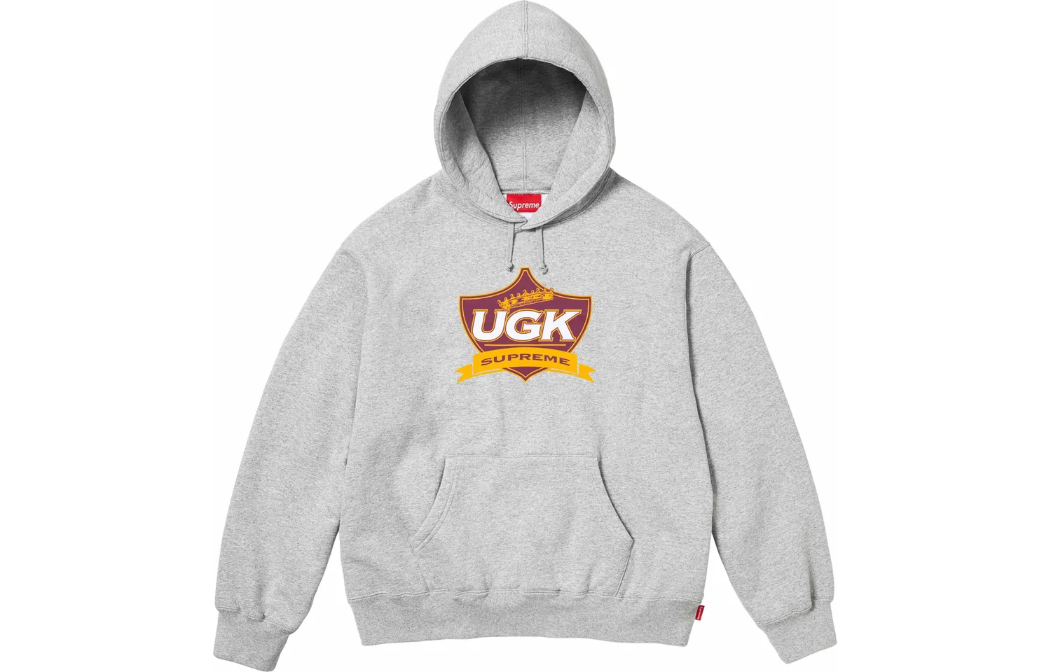 Толстовка с капюшоном ugk Supreme, светло-серый/светло-серый