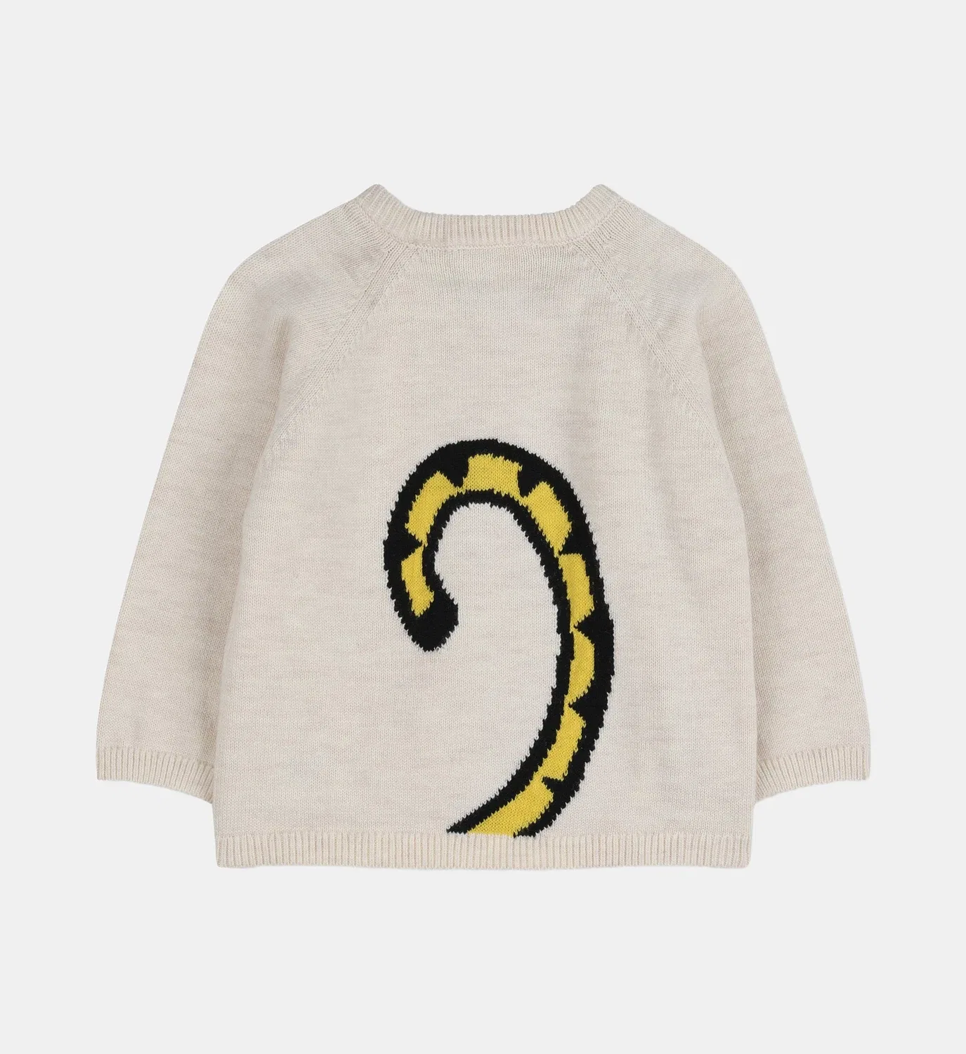 Комплект из свитера, брюк и шапки Kenzo Kids, бежевый — фото 4