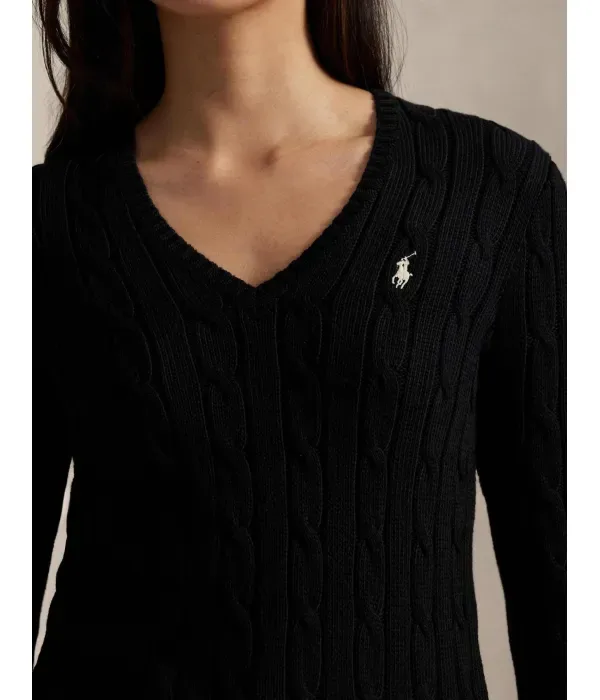 Свитер slim fit Polo Ralph Lauren, черный — фото 4