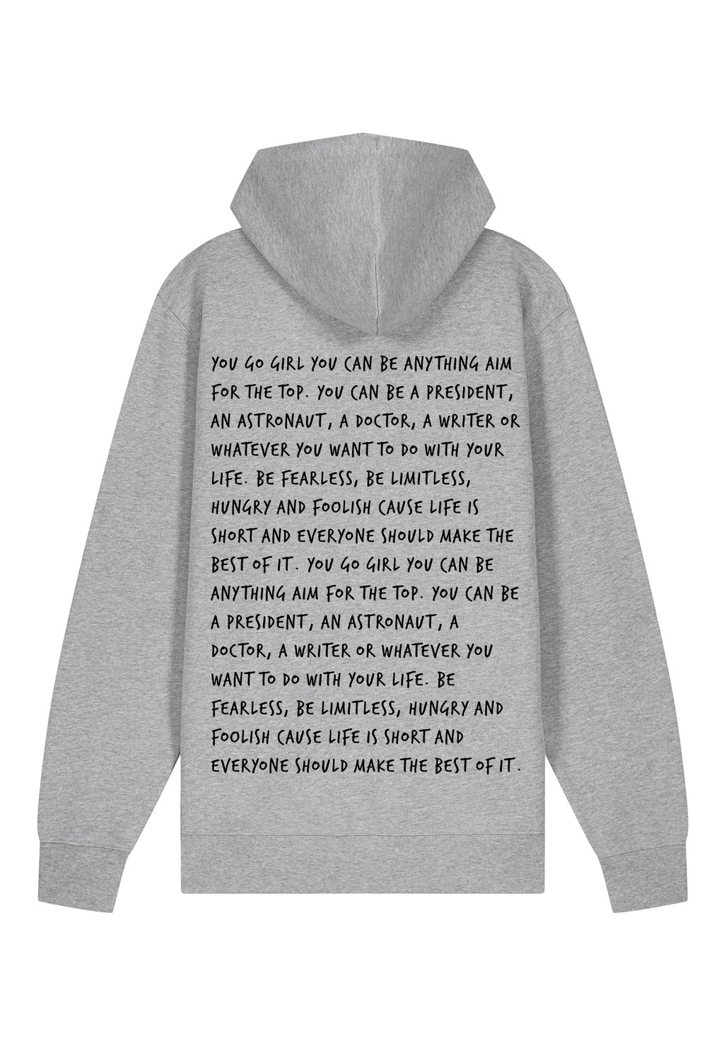 

Толстовка на молнии YOU GO GIRL BACK PRINT Mira Paris, серый