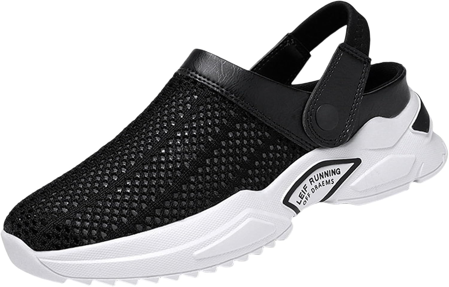 

Мужские ортопедические летние сандалии с вырезами, сабо на толстой подошве, дышащие сандалии из вязаной сетки с поддержкой свода стопы Generic, черный