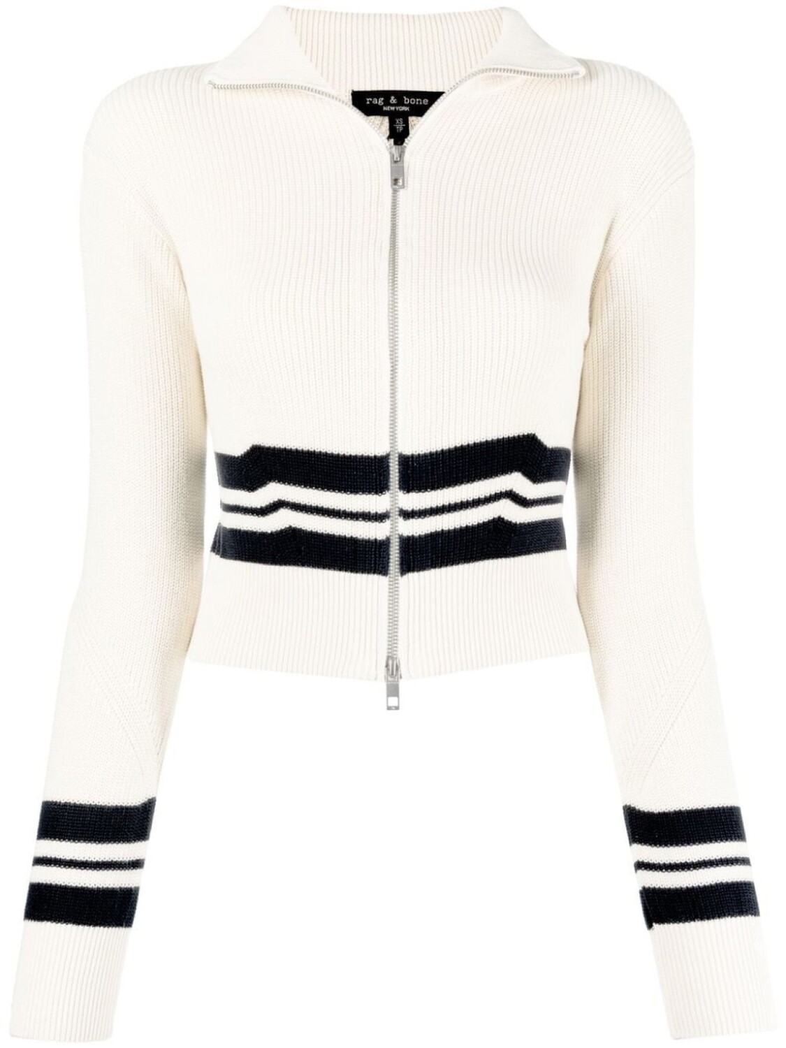 

rag & bone джемпер в рубчик с контрастными полосками, нейтральный цвет