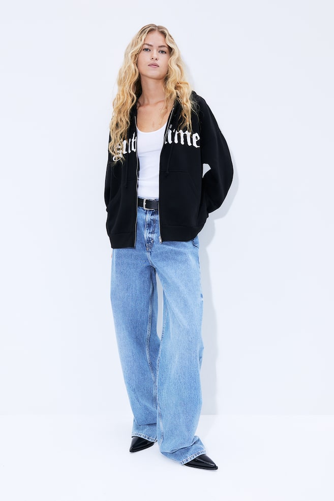 

Толстовка свободного кроя с капюшоном и декоративным мотивом H&M, мультиколор